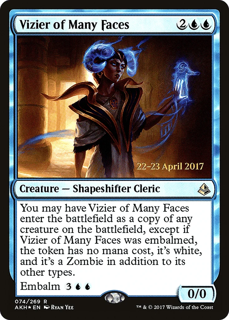 Vizier of Many Faces · Amonkhet Promos