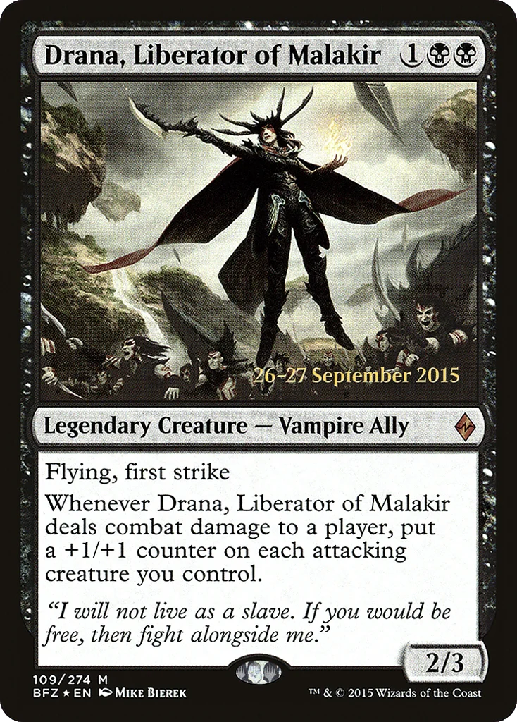 Drana, Liberator of Malakir · Battle for Zendikar Promos