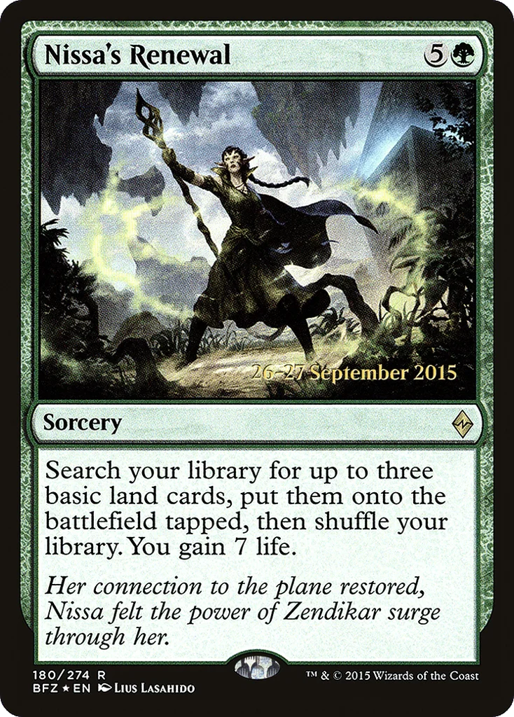 Nissa's Renewal · Battle for Zendikar Promos