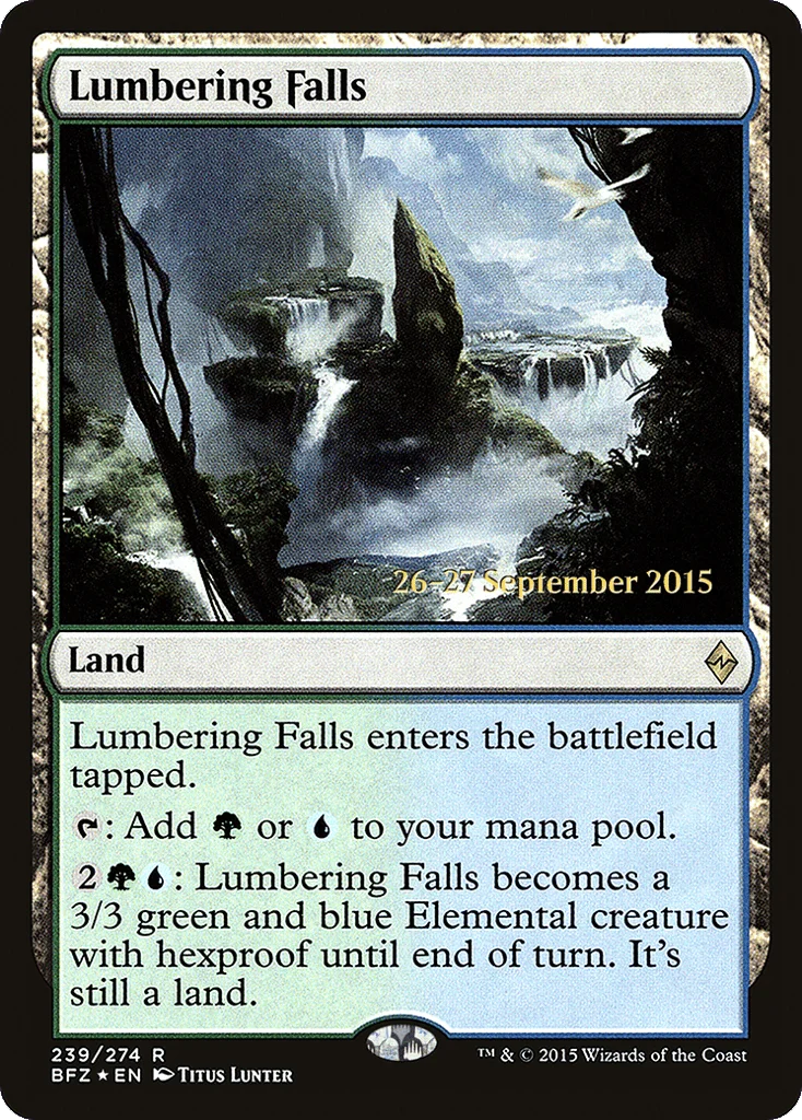 Lumbering Falls · Battle for Zendikar Promos