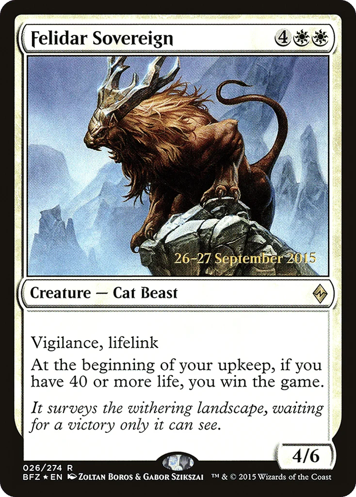 Felidar Sovereign · Battle for Zendikar Promos