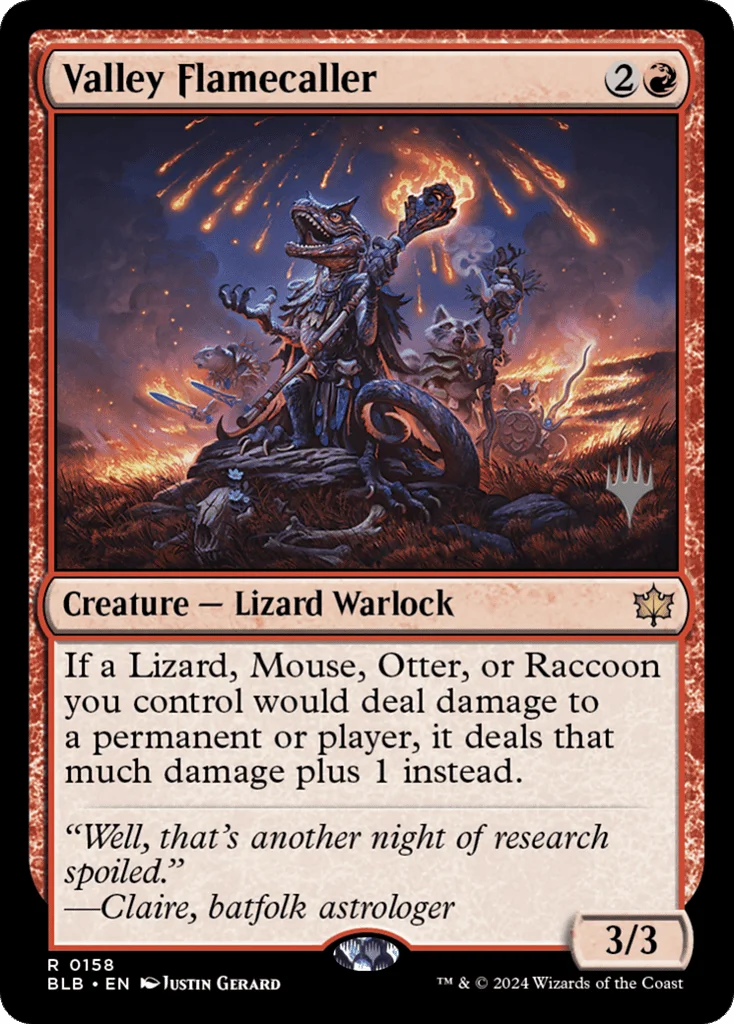 Valley Flamecaller · Bloomburrow Promos