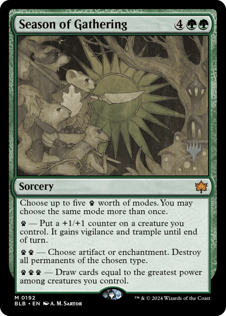 Season of Gathering · Bloomburrow Promos