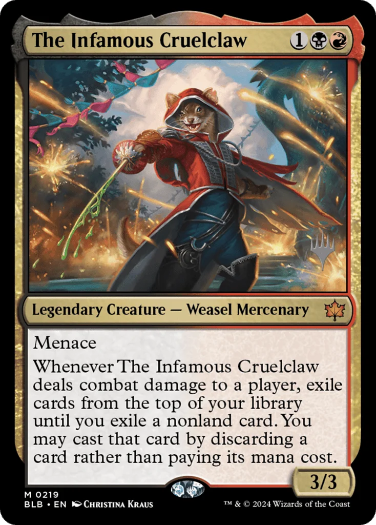 The Infamous Cruelclaw · Bloomburrow Promos