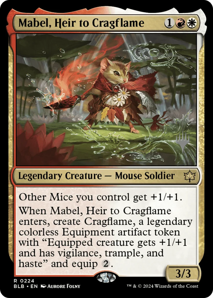 Mabel, Heir to Cragflame · Bloomburrow Promos