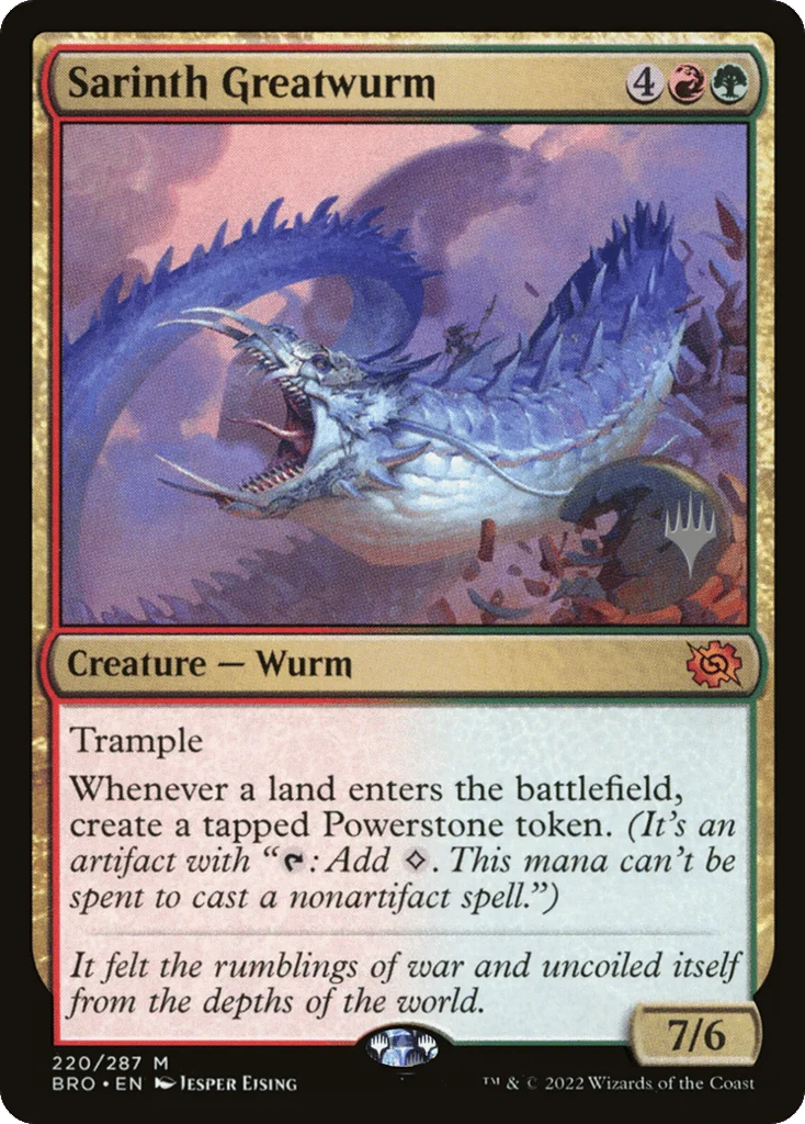 Sarinth Greatwurm · The Brothers' War Promos