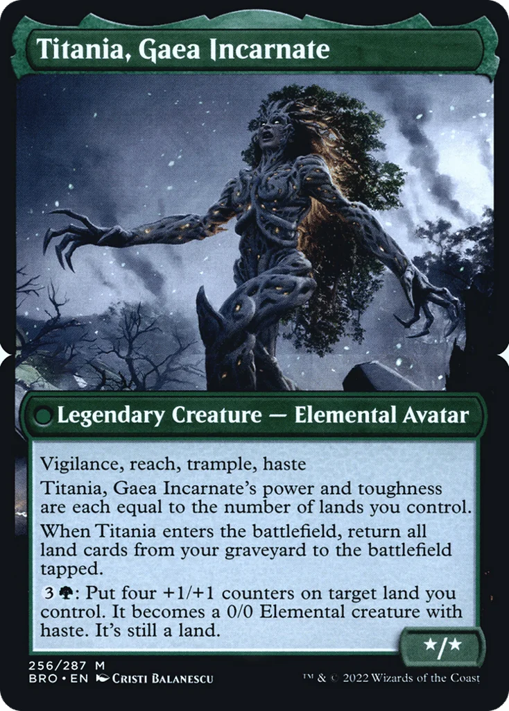 Titania, Gaea Incarnate · The Brothers' War Promos