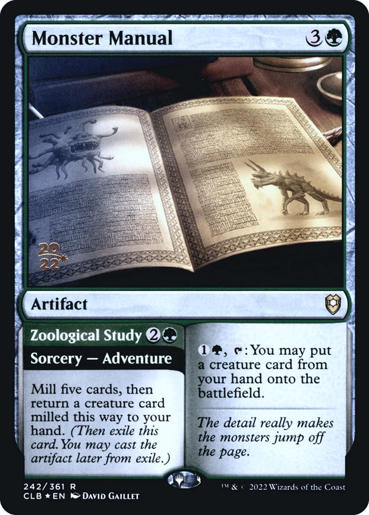 Monster Manual // Zoological Study · Battle for Baldur's Gate Promos