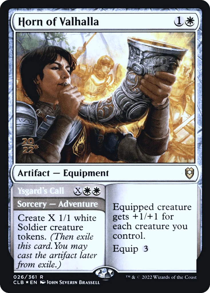 Horn of Valhalla // Ysgard's Call · Battle for Baldur's Gate Promos