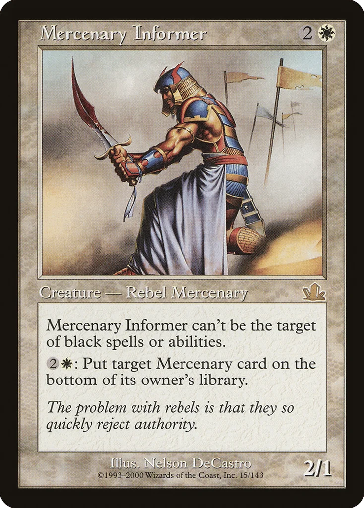 Mercenary Informer · Prophecy