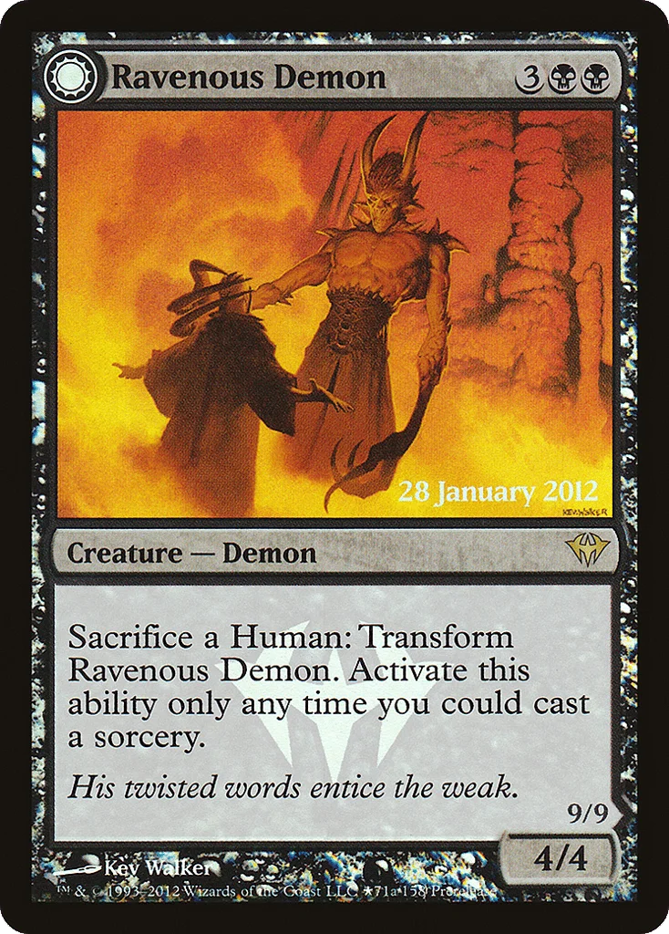 Ravenous Demon // Archdemon of Greed · Dark Ascension Promos