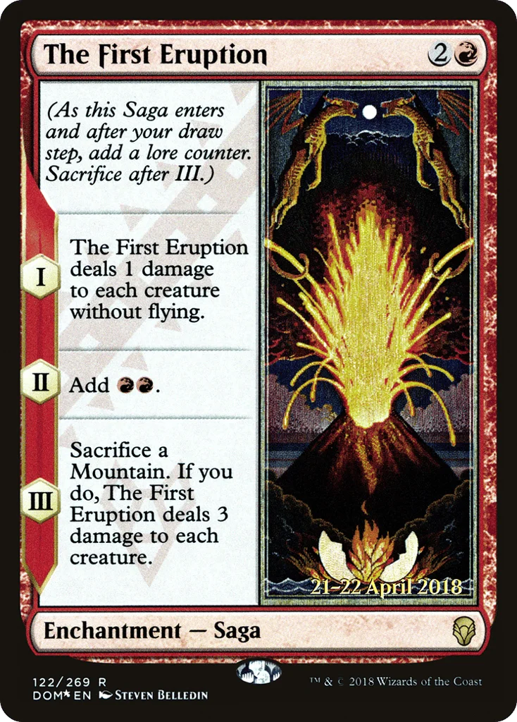 The First Eruption · Dominaria Promos