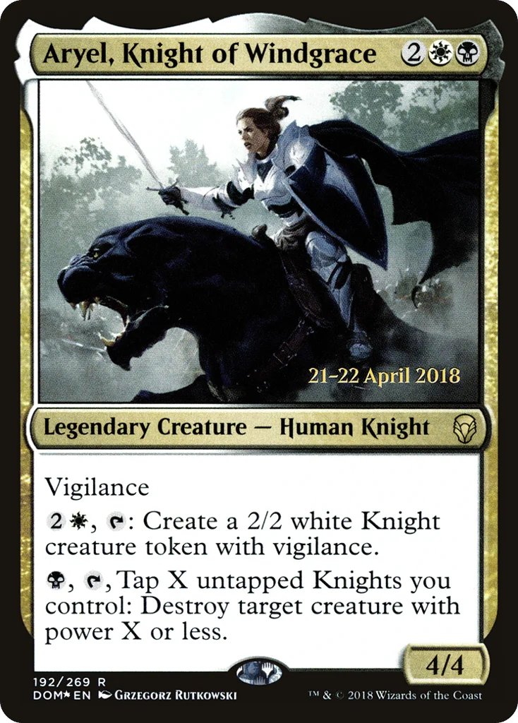 Aryel, Knight of Windgrace · Dominaria Promos
