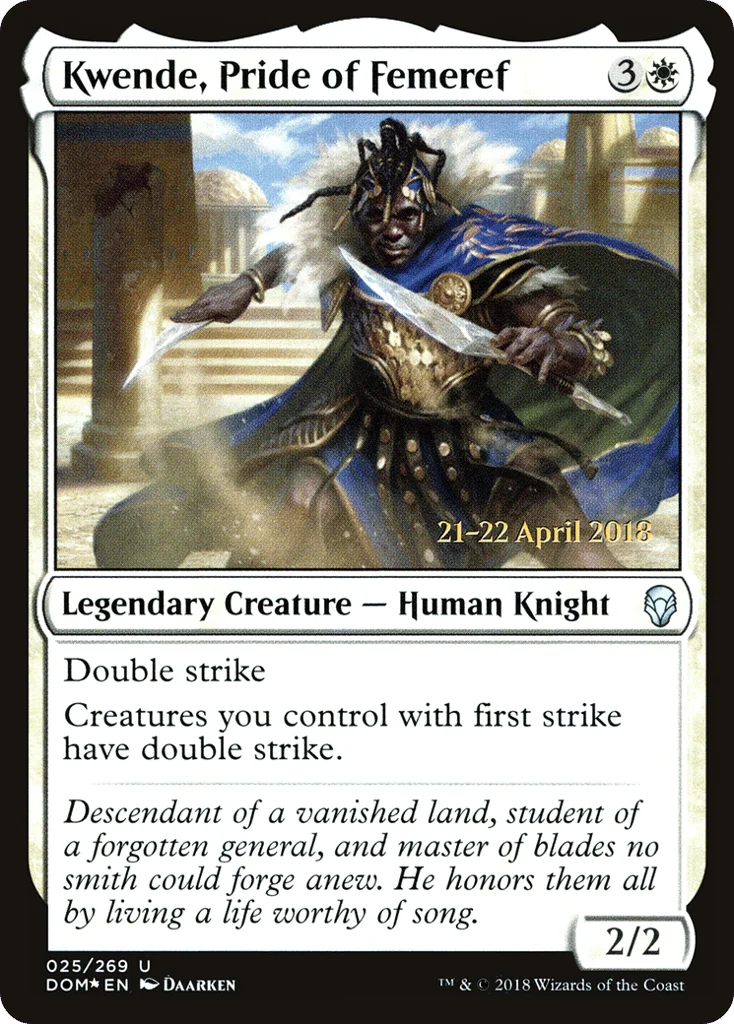 Kwende, Pride of Femeref · Dominaria Promos