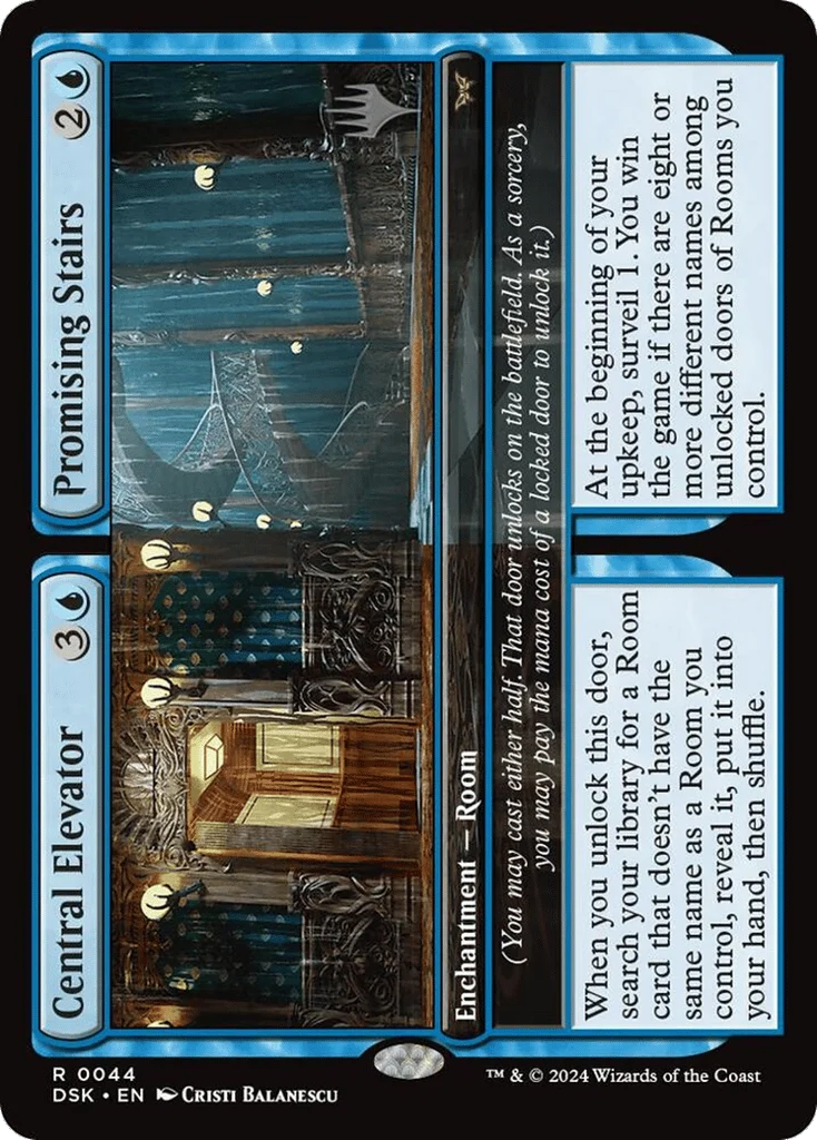 Central Elevator // Promising Stairs · Duskmourn: House of Horror Promos