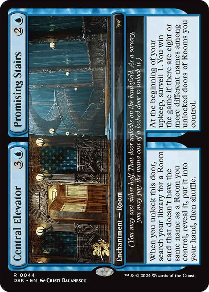 Central Elevator // Promising Stairs · Duskmourn: House of Horror Promos