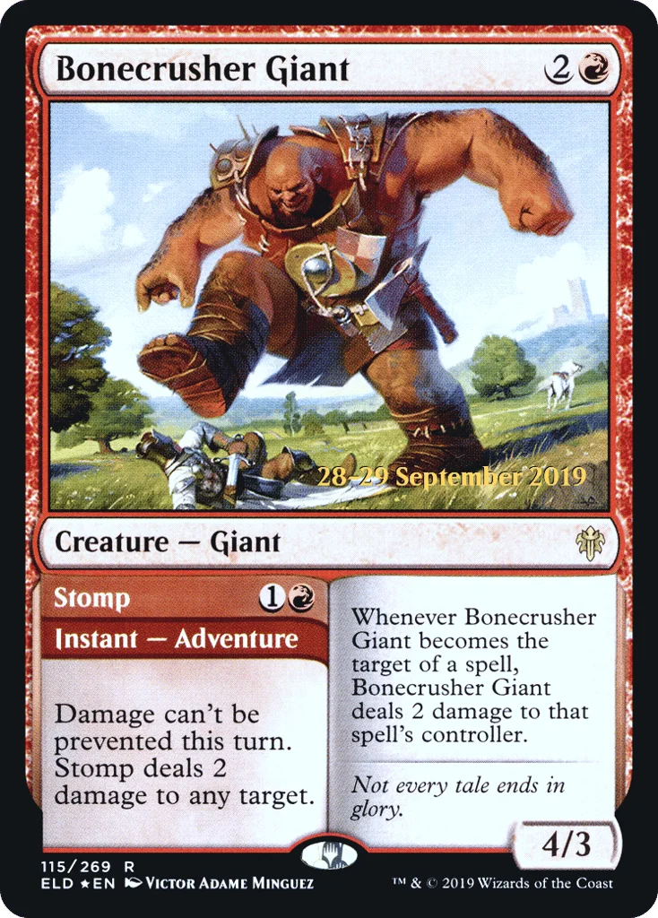 Bonecrusher Giant // Stomp · Throne of Eldraine Promos