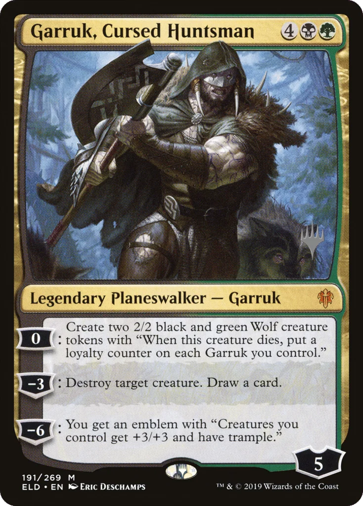 Garruk, Cursed Huntsman · Throne of Eldraine Promos