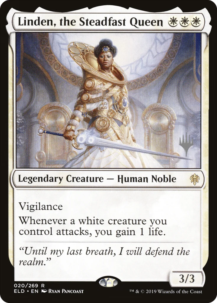 Linden, the Steadfast Queen · Throne of Eldraine Promos