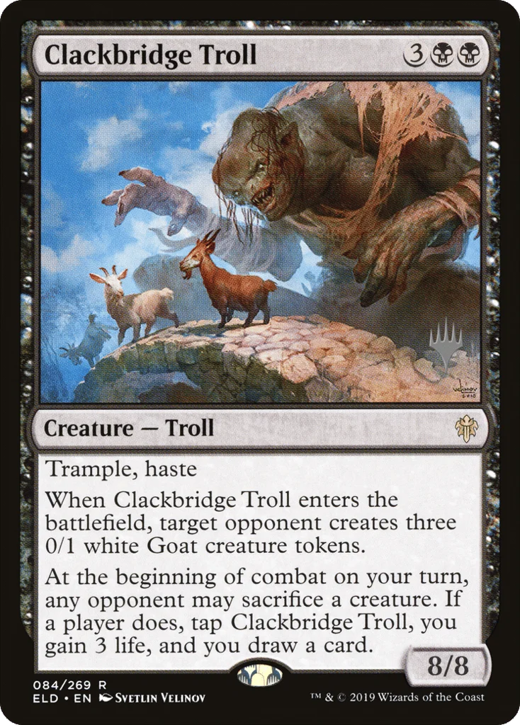Clackbridge Troll · Throne of Eldraine Promos