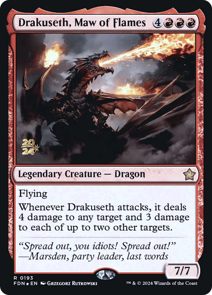 Drakuseth, Maw of Flames · Foundations Promos