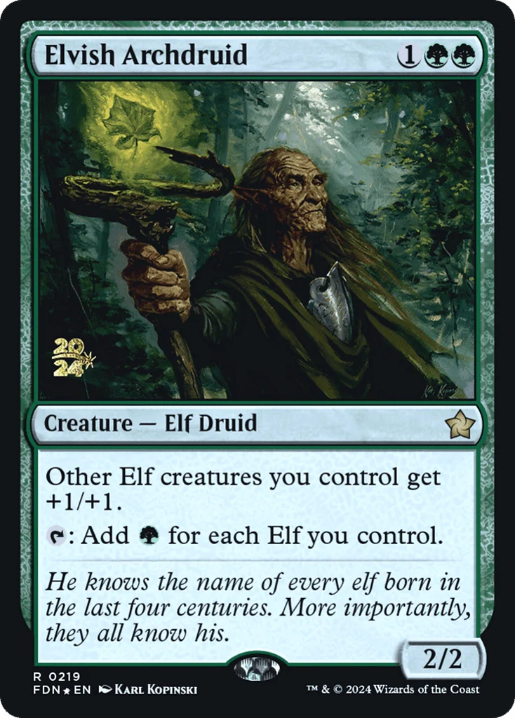 Elvish Archdruid · Foundations Promos