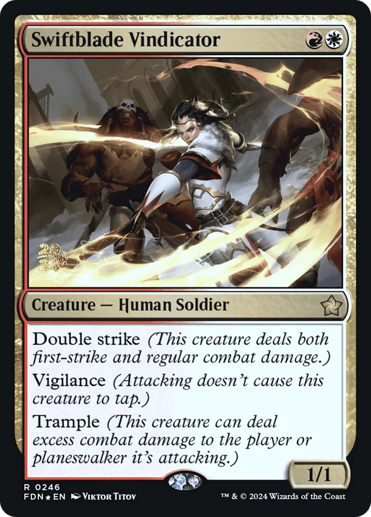 Swiftblade Vindicator · Foundations Promos