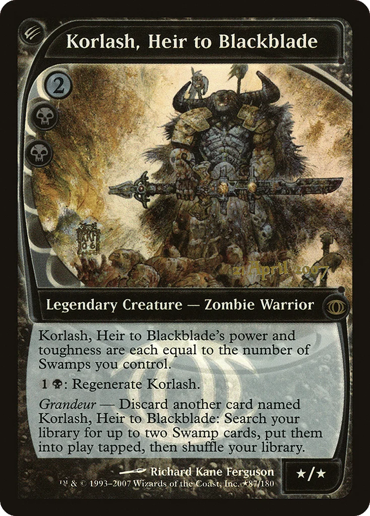 Korlash, Heir to Blackblade · Future Sight Promos