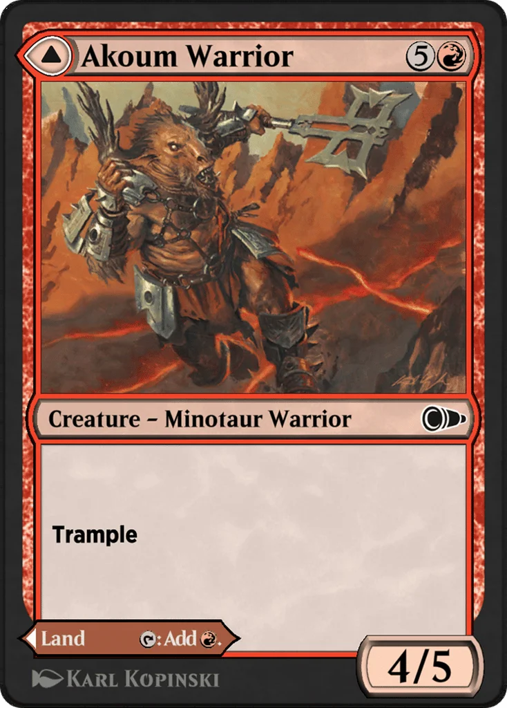 Akoum Warrior // Akoum Teeth · Pioneer Masters
