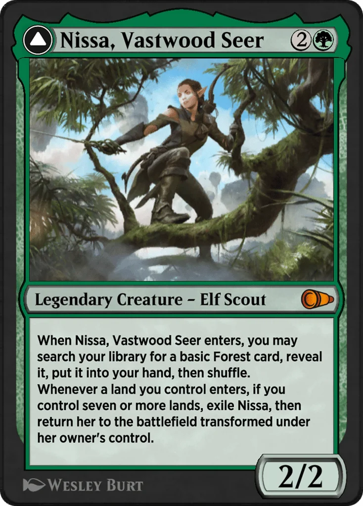 Nissa, Vastwood Seer // Nissa, Sage Animist · Pioneer Masters
