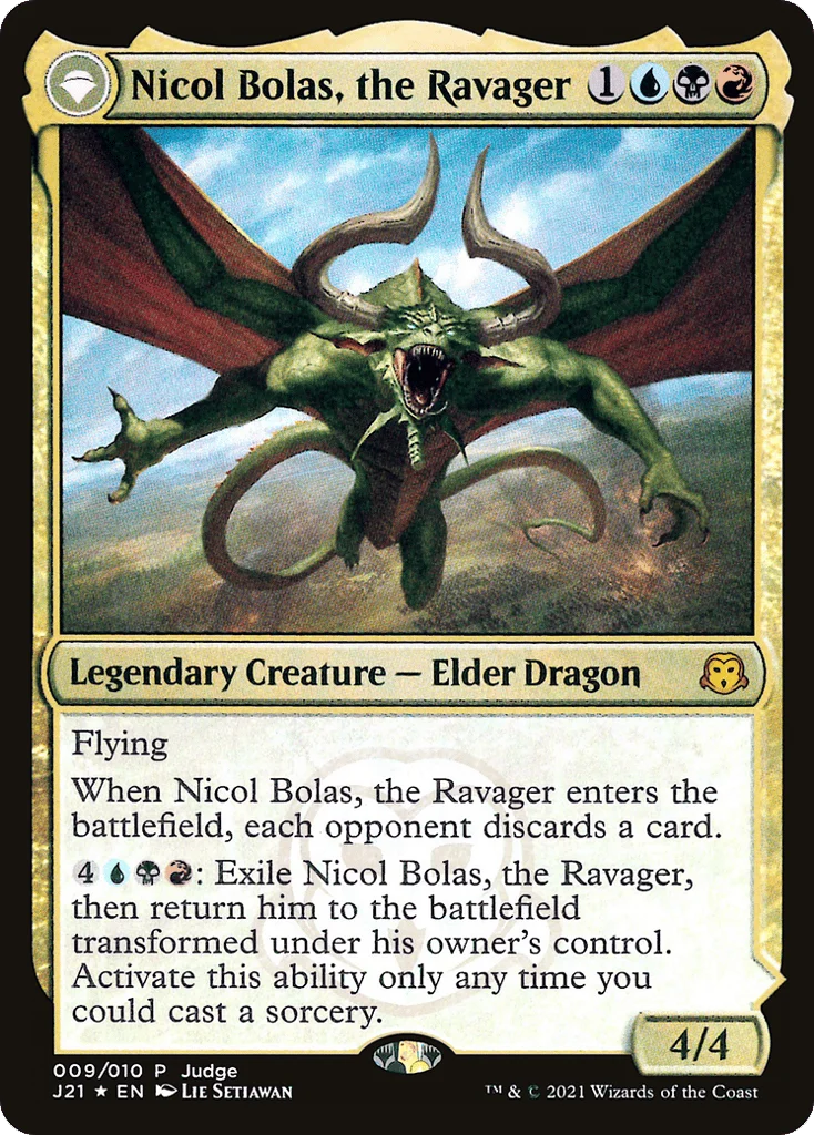 Nicol Bolas, the Ravager // Nicol Bolas, the Arisen · Judge Gift Cards 2021