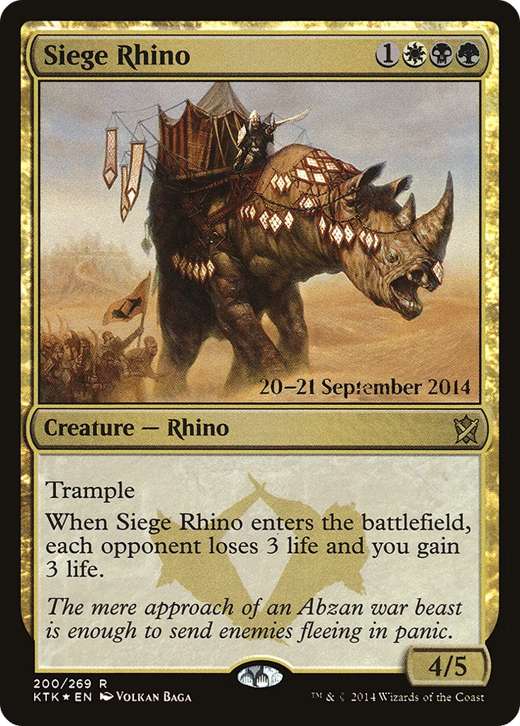 Siege Rhino · Khans of Tarkir Promos