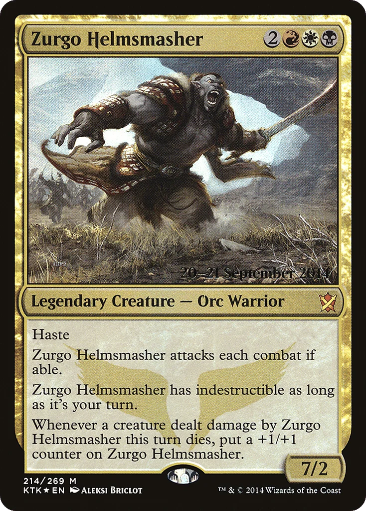 Zurgo Helmsmasher · Khans of Tarkir Promos