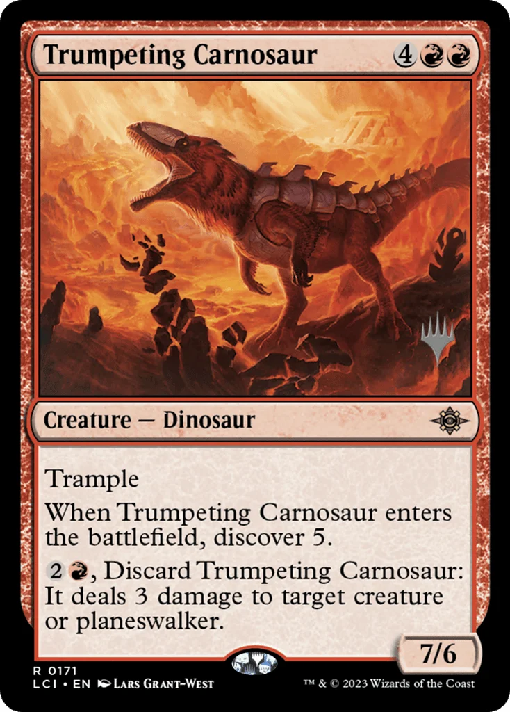 Trumpeting Carnosaur · The Lost Caverns of Ixalan Promos