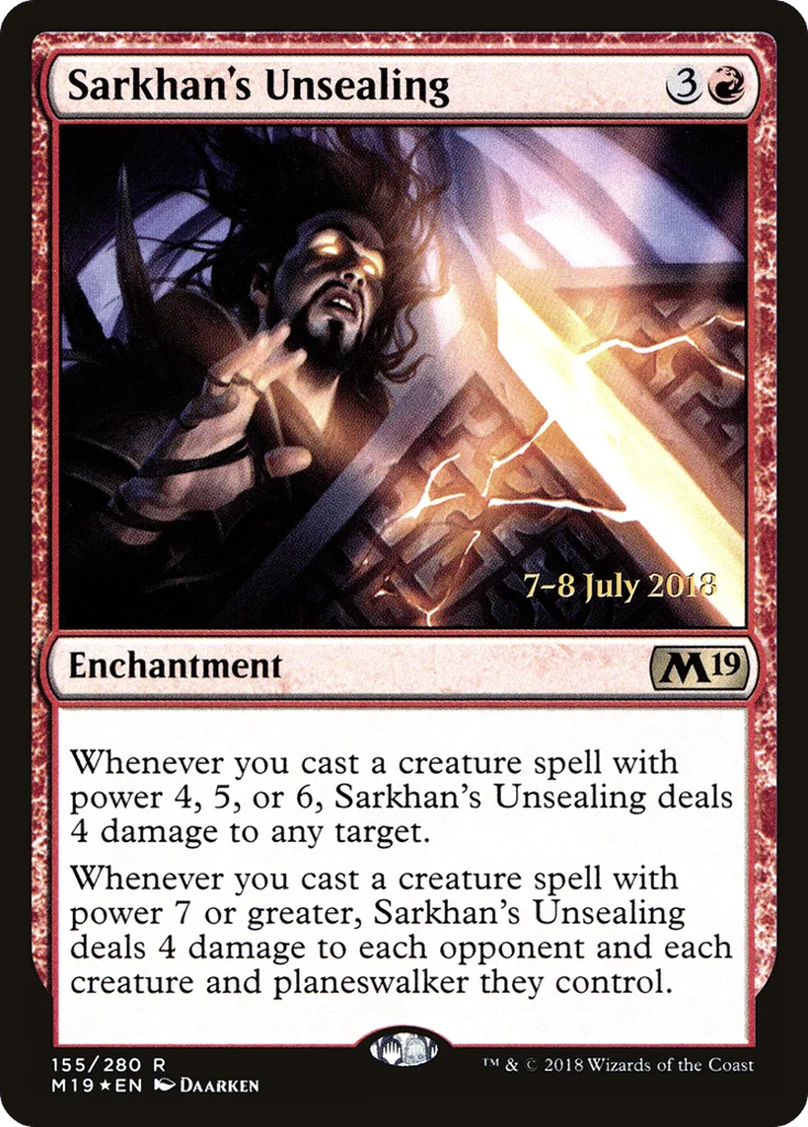 Sarkhan's Unsealing · Core Set 2019 Promos