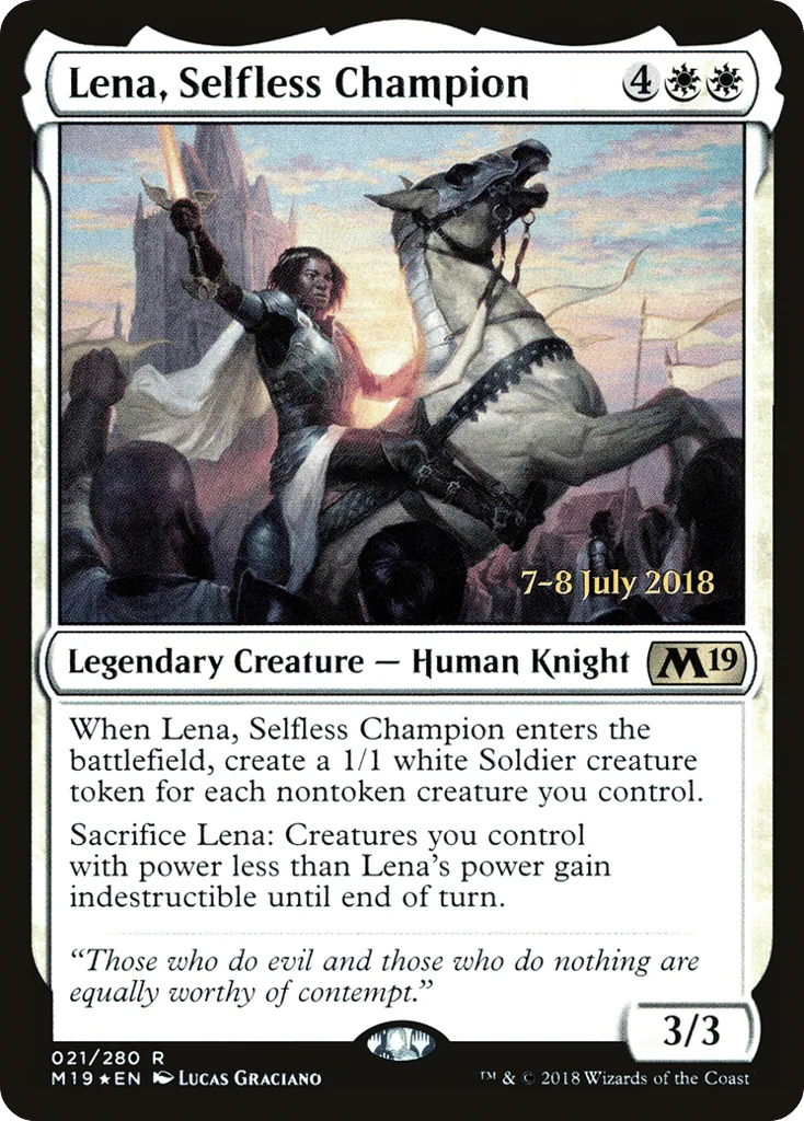 Lena, Selfless Champion · Core Set 2019 Promos