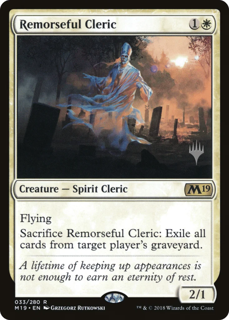 Remorseful Cleric · Core Set 2019 Promos