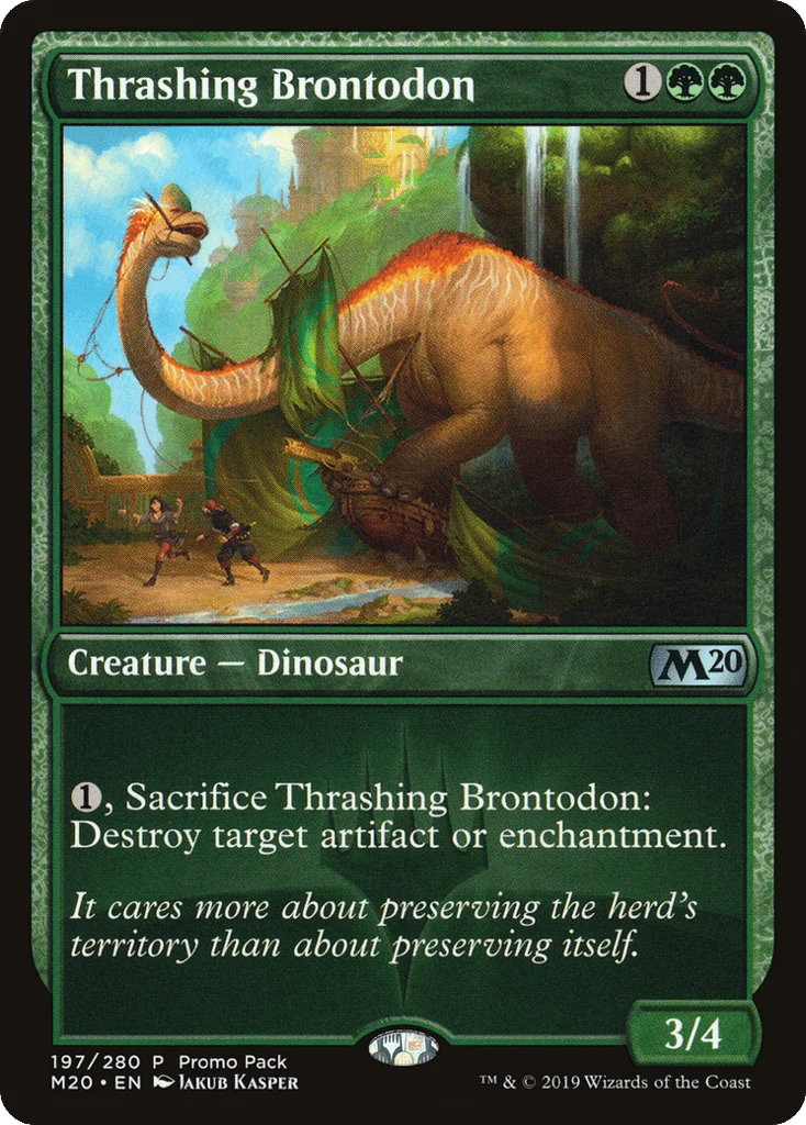 Thrashing Brontodon · Core Set 2020 Promos