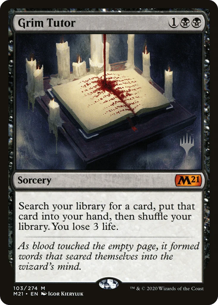 Grim Tutor · Core Set 2021 Promos