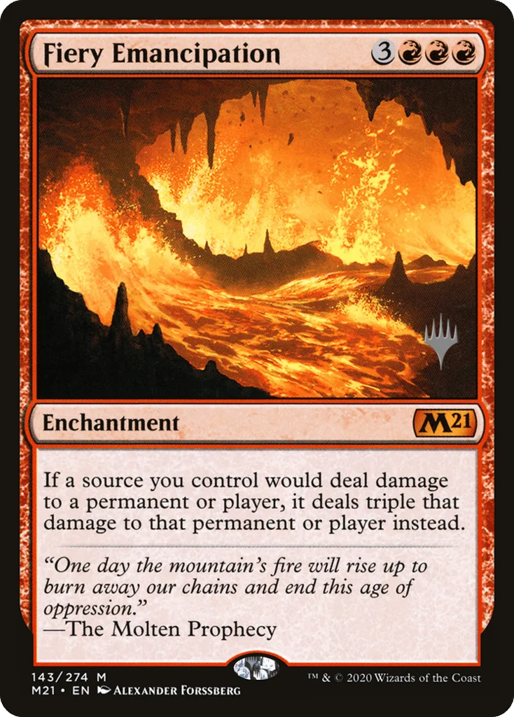 Fiery Emancipation · Core Set 2021 Promos