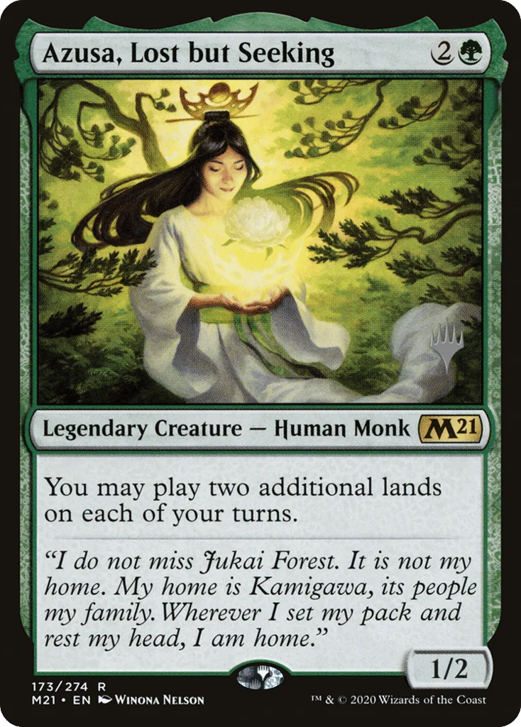 Azusa, Lost but Seeking · Core Set 2021 Promos