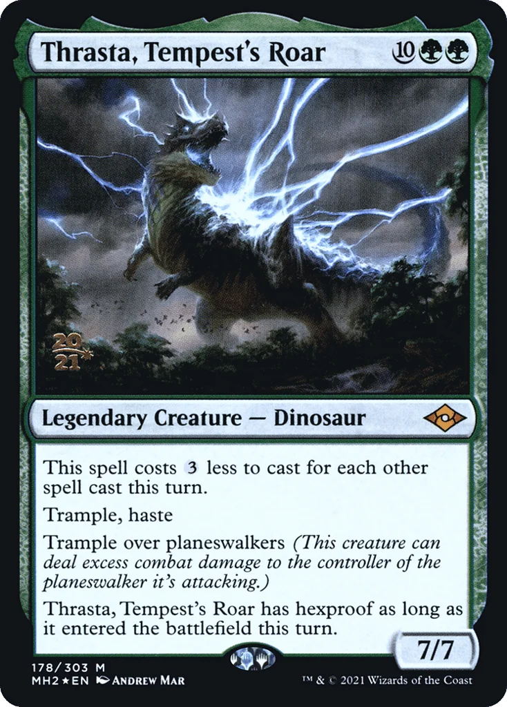 Thrasta, Tempest's Roar · Modern Horizons 2 Promos