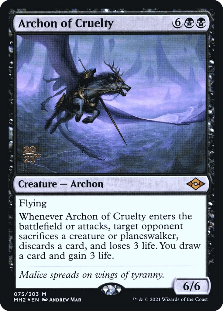 Archon of Cruelty · Modern Horizons 2 Promos