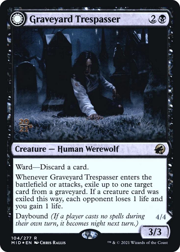 Graveyard Trespasser // Graveyard Glutton · Innistrad: Midnight Hunt Promos