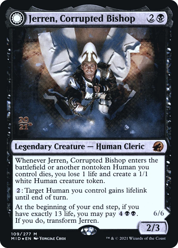Jerren, Corrupted Bishop // Ormendahl, the Corrupter · Innistrad: Midnight Hunt Promos