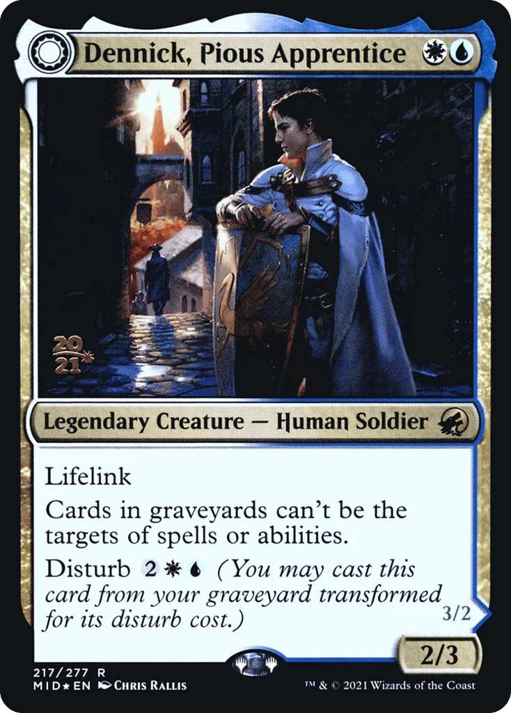 Dennick, Pious Apprentice // Dennick, Pious Apparition · Innistrad: Midnight Hunt Promos