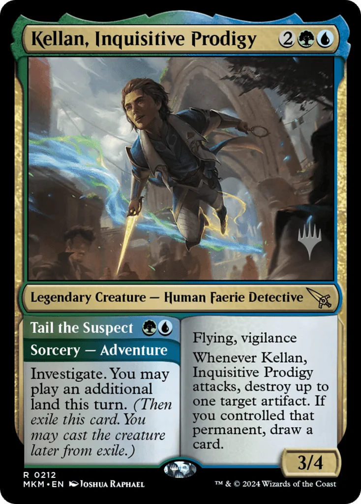 Kellan, Inquisitive Prodigy // Tail the Suspect · Murders at Karlov Manor Promos