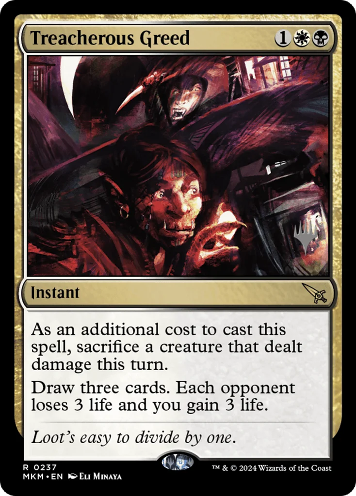 Treacherous Greed · Murders at Karlov Manor Promos