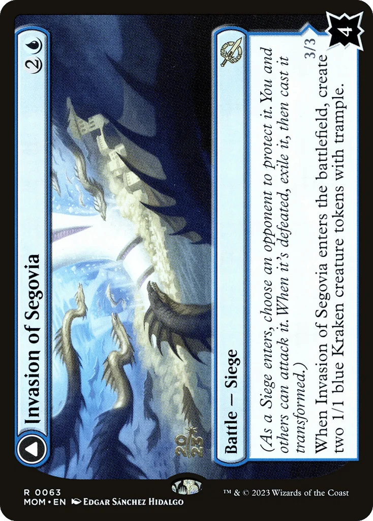 Invasion of Segovia // Caetus, Sea Tyrant of Segovia · March of the Machine Promos