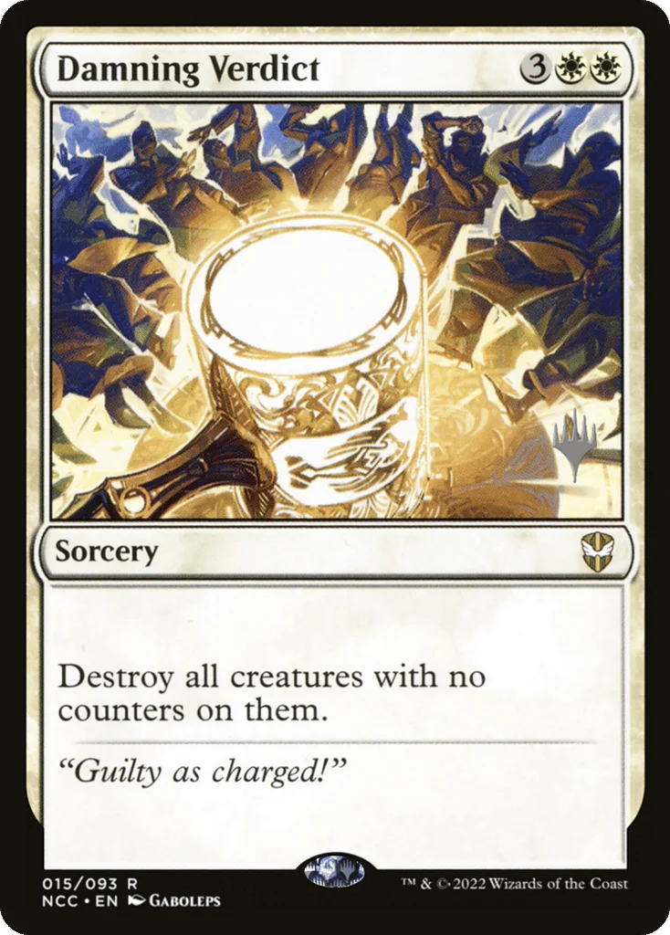 Damning Verdict · New Capenna Commander Promos